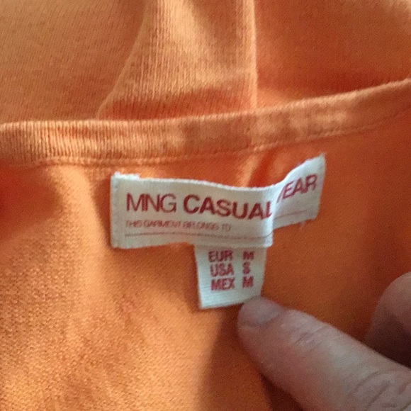 Mango Orange Sleeveless Open Back Hoodie - Picture 6 of 8